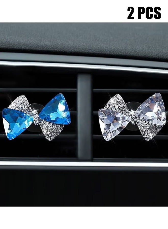 2 Pcs Crystal Car Diffuser Vent Clip, Rhinestone Oil Diffuser Vent Clip, Car Fresheners for Women, Bling Car Accessories for Women Stylish and Practical - Image 1